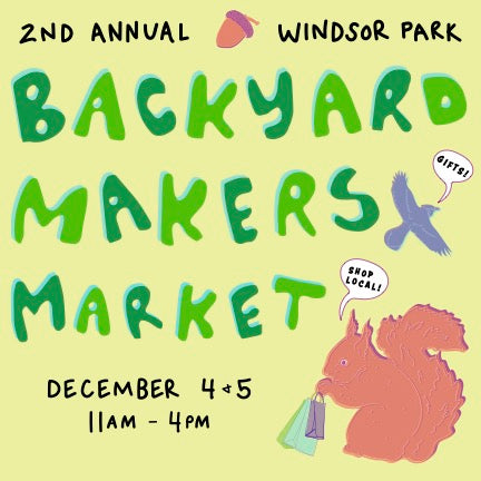 Backyard Makers Market – Dec. 4 & 5 @ 1306 Berkshire Dr