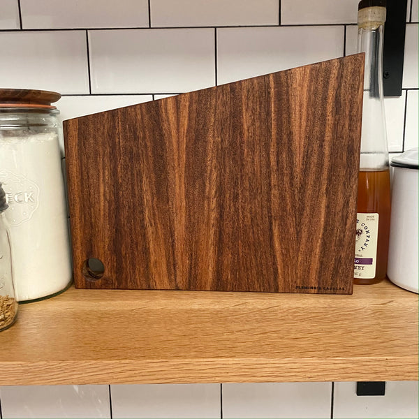 Book matched, unique, mahogany serving or charcuterie board