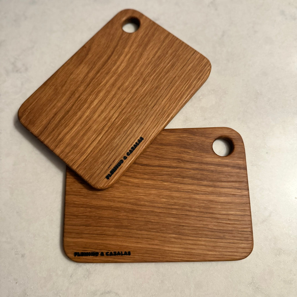 mini hardwood cutting boards - texas mesquite, white oak, walnut