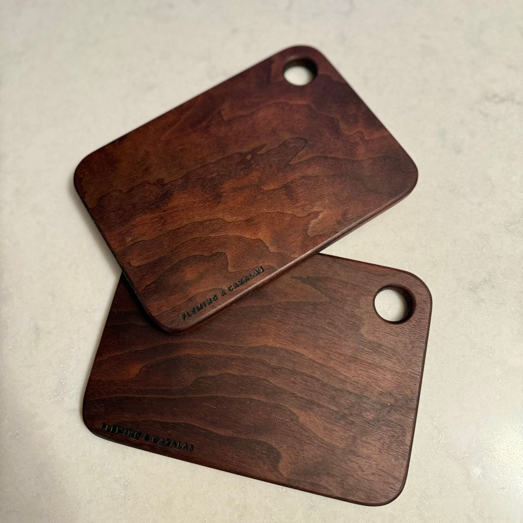 mini hardwood cutting boards - texas mesquite, white oak, walnut